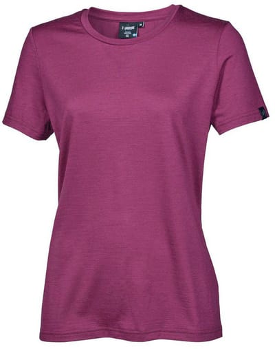 Ivanhoe t-shirt UW Cilla Lilac Rose voor dames - 100% merino wol - Paars