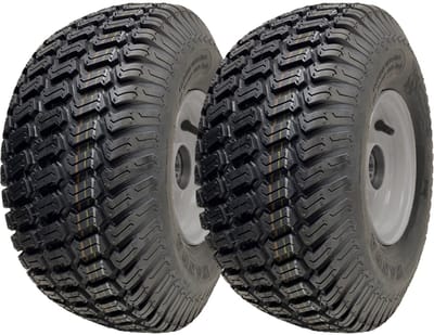 15x6.00-6 wielen voor grasmaaiers, 65 mm naaf, band op velg, 20 mm lagers (set van 2)