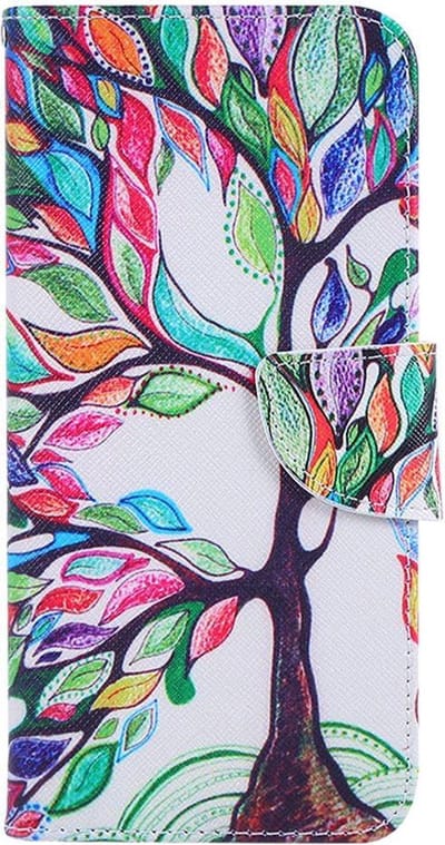 Shop4 - Samsung Galaxy A11 Hoesje - Wallet Case Gekleurde Boom