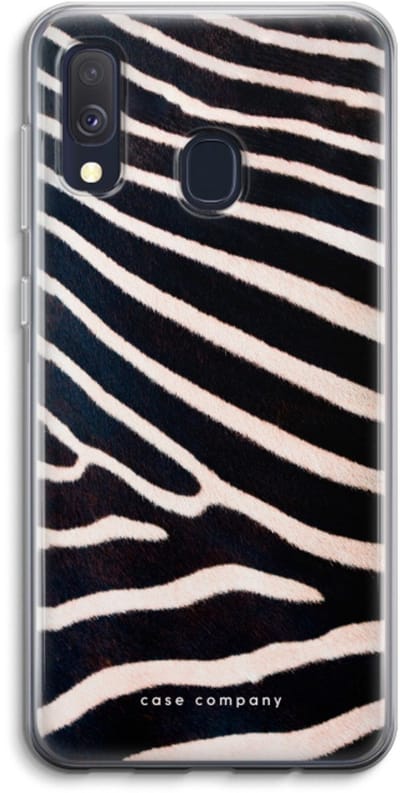 Case Company® - Hoesje geschikt voor Samsung Galaxy A40 hoesje - Zebra - Soft Cover Telefoonhoesje - Bescherming aan alle Kanten en Schermrand