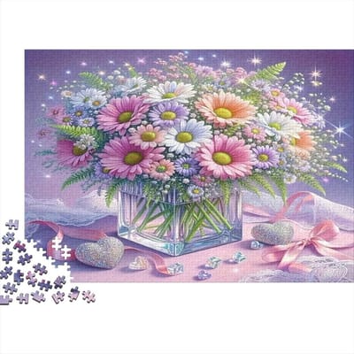 Legpuzzel Bloemenboeket - Puzzelspel Volwassenen - Ontspanning en Decoratie - Gerecycled Materiaal - 52x38 cm - Stijl 1