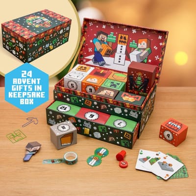 Minecraft Keepsake Advent Calendar – Officieel Gelicentieerde Kerst Bewaardoos met 24 Verrassingen- Paladone