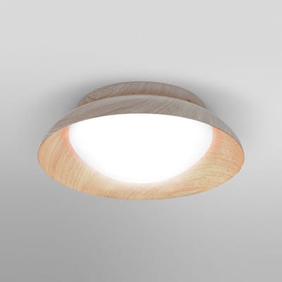OSRAM ORBIS MADRID plafondlamp 305mm, houtkleur, 2xE27 fitting, kan worden uitgerust met slimme lamp, hoge kwaliteit, modern design, metalen behuizing, geschikt voor gebruik binnenshuis, rond, IP20