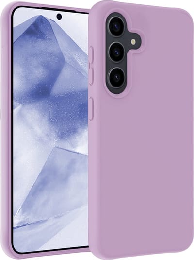 Hoesje - Geschikt voor Samsung Galaxy A55 - Sterk & Shockproof - Siliconen Case - Hoes Cover - Telefoonhoes - Lila