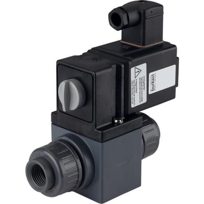 Magneetventiel 16 mm gelijmde hulzen NO Kunststof EPDM 0-2bar/29psi 230VAC/DC Vacuüm 131 52609
