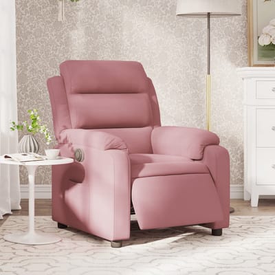 vidaXL - Fauteuil - elektrisch - fluweel - roze