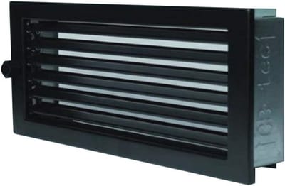 Hete luchtrooster 23x23 zwart voor kachelinstallatie