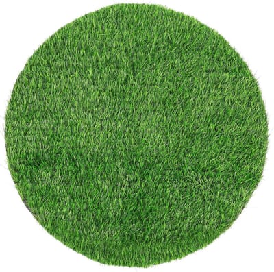 Allecto Plus - Ronde kunstgras placemats voor honden - 50 cm - Geschikt voor terrassen en veranda's