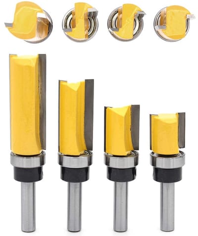 8mm Shank Edge Cutter Set voor Houtbewerking, Groefsnijden, Professionele Freesaccessoires en Router Bits