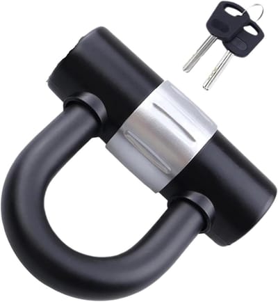Motorfietsslot U-slot - Beugelslot Motorslot - Voertuig Beveiligen - Uniek Slotcilinder Ontwerp - 16 mm dik - Zwart