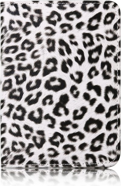 DW4Trading Paspoort Hoesje Luipaard Wit - Reisdocument - 10x14 cm - Panter