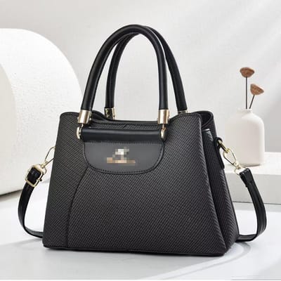 Lichte Luxe Mode Dames Handtas Grote Capaciteit Enkele Schouder Handtas Gesplitste Canvas Textuur Stijlvolle Dames Crossbody Tas . gray