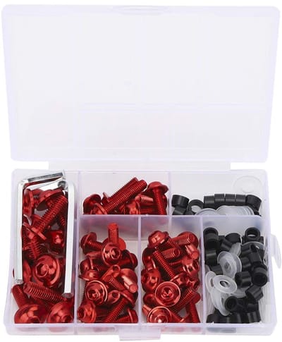 Dailygoods- Motorcycle Fairing Bolts Kit 158pcs - Universele Bevestigingsset - Aluminium Schroeven - Moeren/Washer - Schokbestendig - Inclusief Gereedschap