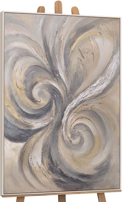 Canvas schilderij handgeschilderd sands and clouds abstract – YS-Art Gallery – Luxe wanddecoratie voor woonkamer – Modern schilderij voor slaapkamer en hal
