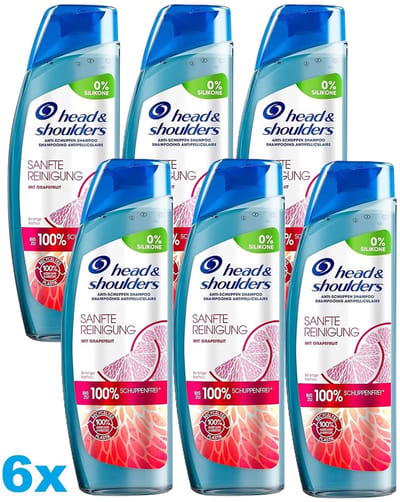 Head & Shoulders Anti-Roos Shampoo Citrus Fresh – 6 x 250 ml – Met Grapefruit – 0% Siliconen