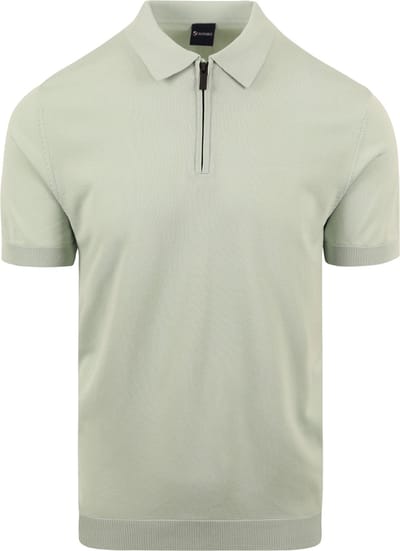 Suitable Half Zip Polo Lichtgroen - Maat XXL - Heren