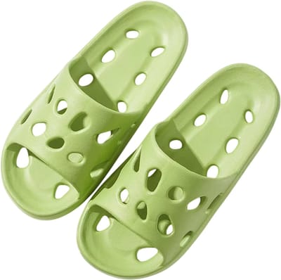 Badslippers met Massagezool – Douche Slippers Antislip, Waterdichte Badkamer Slippers voor Dames en Heren, Comfortabele Huis Slippers voor Thuis en Wellness, Groen – Maat 36–37