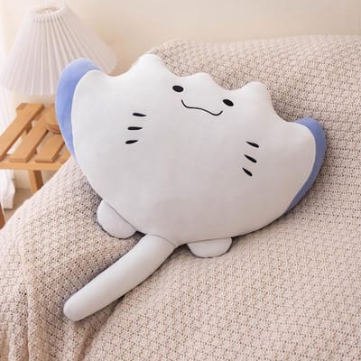 Porte-clés en peluche en forme de raie manta, animal marin, pendentif en fourrure, ornement, vie marine, peluche Kawaii, raie du diable, cadeau pour petit ami ou petite amie
