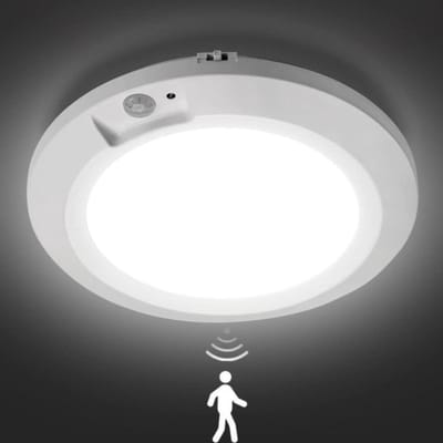 Motion Sensor Ceiling Light - Battery Powered - Sensor Light Indoor - 65'' Bright Wireless Ceiling Light - Suitable for Attic Garage - Hallway Stairs - 210LM Daylight