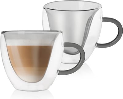 Thermische Glazen met Dubbele Wand voor Koffie en Thee DOUBLE 280 ml 2 stuks - Koffieglazen - Theeglazen - Glazen - Dubbelwandig