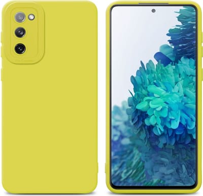 Cadorabo Hoesje geschikt voor Samsung Galaxy S20 FE in FLUID GEEL - Beschermhoes gemaakt van flexibel TPU silicone Cover Fluid Case