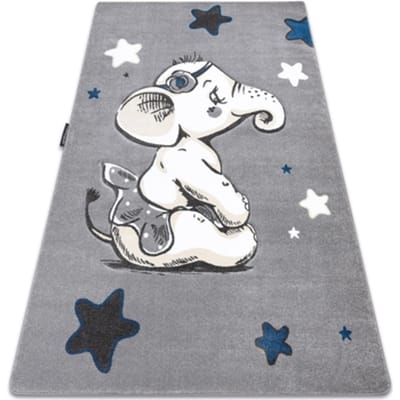 Kleden Rugsx Tapijt PETIT ELEPHANT OLIFANTJE Sterretje grijskle 120x170 cm