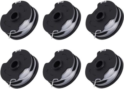 Set van 6 vervangende spoelen geschikt voor de Parkside PRTA 20-Li C3 accubosmaaier – ABS-materiaal – 1,65 mm draad – 8,3 m lengte – IAN351753