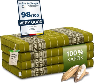 Duurzaam Klapmatras van Kapok - Flexibel Gastenbed en Yogamat - 200x80cm