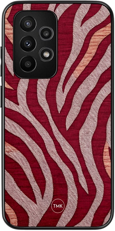 Hoesje geschikt voor Samsung Galaxy A53 - Zebra rood - Oranje - TPU case - Print - Hardcase zwart telefoonhoesje