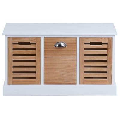 Bank TRIENT in wit/naturel, 3 lades
