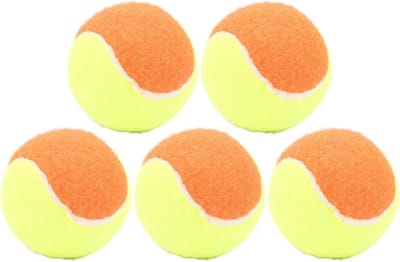 Rubberen Tennisballen - Stuiterballen Elastische Ballen - Strand Zwembad Spellen - Hoge Stuiterende Stofafwerking - 6 cm Diameter - Oranje