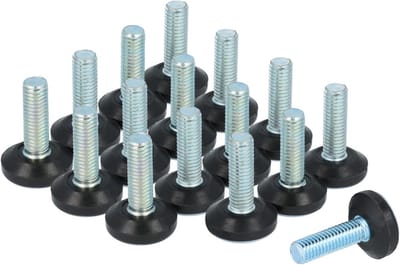 Meubel Glijders - Stelvoeten Schroef - Meubels Verplaatsen - Teflon Glijvlak - 16 stuks - Zwart