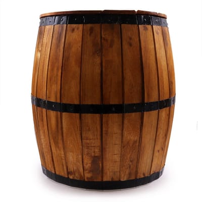 Biervat tafel in albasia-hout - naturel hout - handgemaakt - premium hout