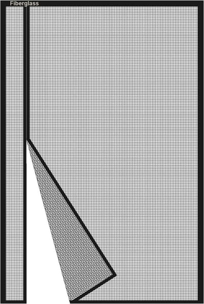Extra Sterk Magnetisch Hor voor Deur 120x220 cm Zwart - Zijopening Vliegengaas met Glasvezel