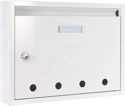 Witte Muurbrievenbus met Slot