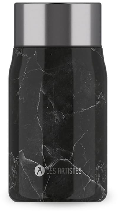 Les Artistes Paris - Food jar 700ml - met lepel - geïsoleerd - Black Marble - LP-A2317