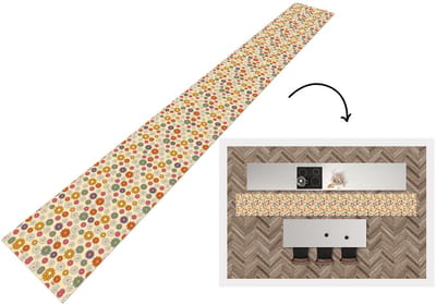 Keukenloper 400x50 cm - Keukenmat vinyl Vintage - Patronen - Bloem - Planten - Keukenmatten loper - Keuken vloerkleed tapijt