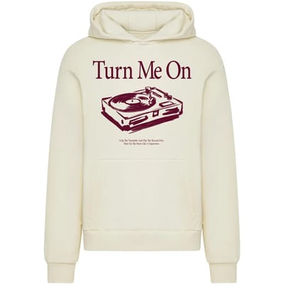Mister Tee - Turn Me On Record Player Fluffy Hoodie/trui - XS - Creme
