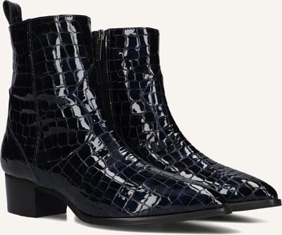 Notre-V 63231 Enkellaarsjes - Enkelboots met rits - Dames - Blauw - Maat 37