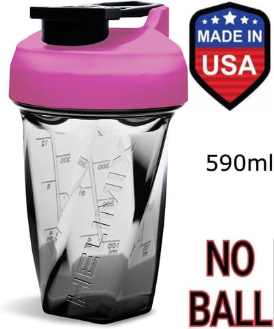 Helimix Vortex Shaker beker - Kleur Roze - 590ml - Geen blending bal of garde nodig - Beste draagbare pre-workout wei-eiwit fitness beker - Mixt Cocktails, Smoothies en Shakes - Bidon is vaatwasserbestendig