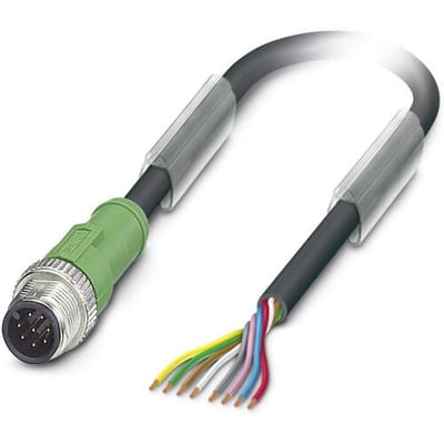 Phoenix Contact 1522503 Sensor/actuator connector, geassembleerd M12 Aantal polen (sensoren): 8 Stekker, recht 3.00 m 1 stuk(s)