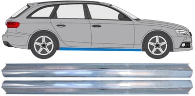 Reparatie dorpel voor Audi A4 B8 2007-2016 / Links = Rechts (symmetrisch) / Set