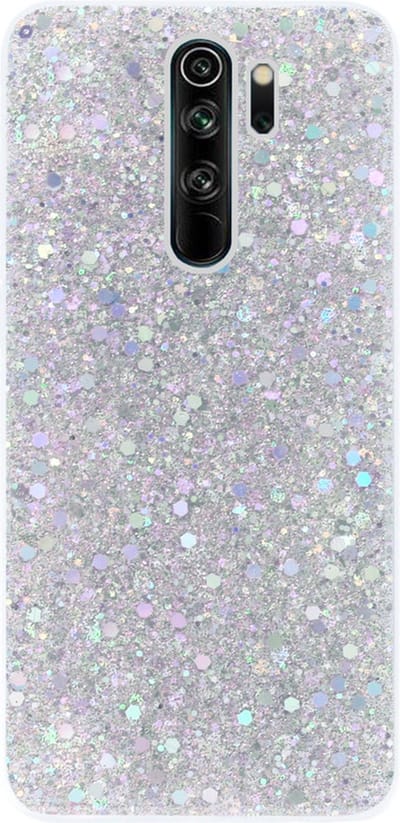 ADEL Premium Siliconen Back Cover Softcase Hoesje Geschikt voor Xiaomi Redmi Note 8 Pro - Bling Bling Glitter Zilver