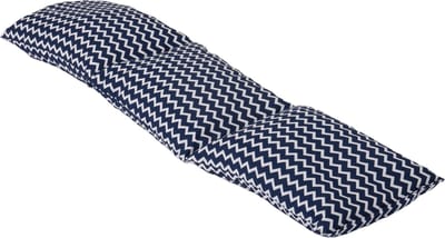 Kersenpitkussen Langwerpig Cervico - 52 x 13cm - Blauw met Witte Golven