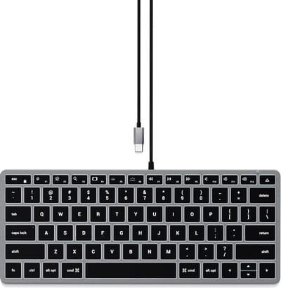 Satechi Slim W1 Backlit (US Engels Layout) - Toetsenbord - Engels (US international) - Zwart