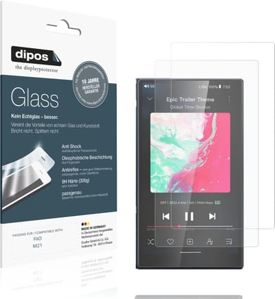 dipos – 2x Matte Pantserfolie geschikt voor FiiO M21 | 9H Screenprotector