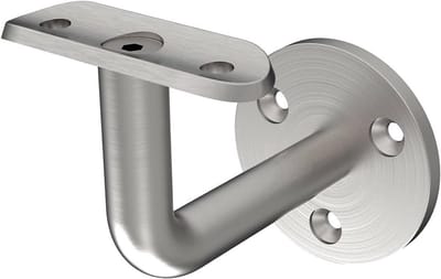 Handloophouder Roestvrij Staal - Wandhouder Reling - Trapleuning Bevestigen - Corrosiebestendig V2A - Ø337mm - Zilver