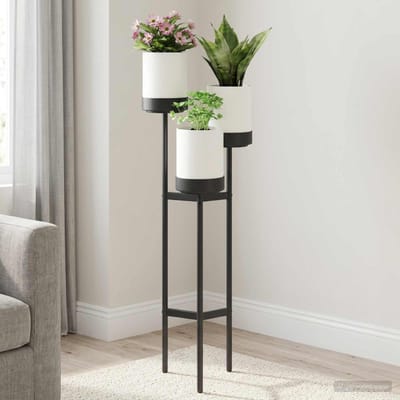 vidaXL - Bloemenstand - Wit - 42 - x - 39,5 - x - 125 - cm - PP - en - staal