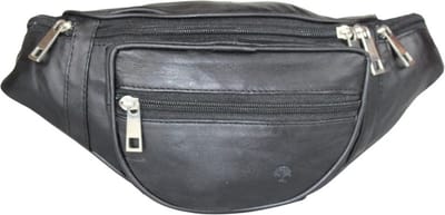 Leren heuptas heren / dames - Heuptasjes heren leer - Buideltas - Crossbody heuptassen - Zwart