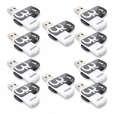 Philips USB stick 2.0 32GB - Vivid - Grijs - 10 stuks